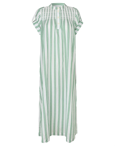 Stine Goya - Smocked Tunic Long Kjole - Smocked Stripes